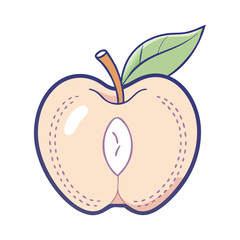 kei apple icon, fruits vector icon - simple vector illustration of a kei apple, in a simple and clean style, suitable for food and health themes. fruits flat illustration.