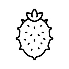kiwano  horned melon  icon, fruits vector icon - simple vector illustration of a kiwano  horned melon , in a simple and clean style, suitable for food and health themes. fruits flat illustration.