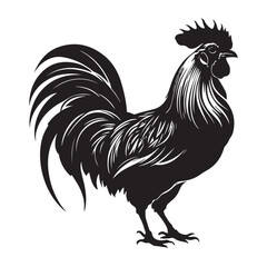 Silhouette of a rooster