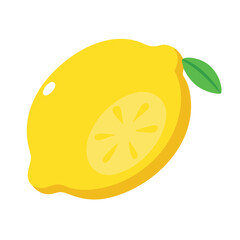 lemon icon, fruits vector icon - simple vector illustration of a lemon, in a simple and clean style, suitable for food and health themes. fruits flat illustration.