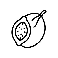 lucuma icon, fruits vector icon - simple vector illustration of a lucuma, in a simple and clean style, suitable for food and health themes. fruits flat illustration.