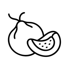 mamoncillo icon, fruits vector icon - simple vector illustration of a mamoncillo, in a simple and clean style, suitable for food and health themes. fruits flat illustration.