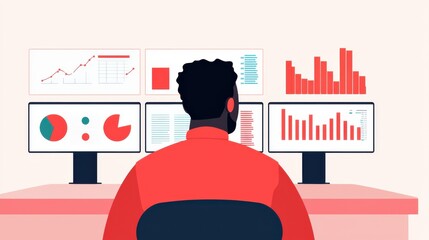 Obraz premium Cybersecurity professional analyzes threat data to enhance system security and identify vulnerabilities