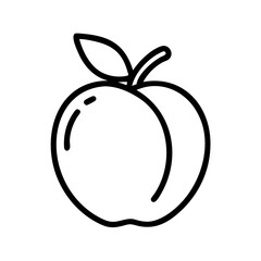 nectarine icon, fruits vector icon - simple vector illustration of a nectarine, in a simple and clean style, suitable for food and health themes. fruits flat illustration.