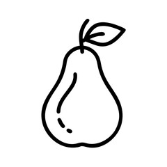 pear icon, fruits vector icon - simple vector illustration of a pear, in a simple and clean style, suitable for food and health themes. fruits flat illustration.