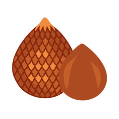 salak  snake fruit  icon, fruits vector icon - simple vector illustration of a salak  snake fruit , in a simple and clean style, suitable for food and health themes. fruits flat illustration.