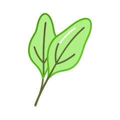 sorrel icon, fruits vector icon - simple vector illustration of a sorrel, in a simple and clean style, suitable for food and health themes. fruits flat illustration.