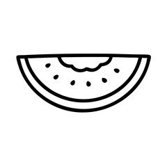 watermelon icon, fruits vector icon - simple vector illustration of a watermelon, in a simple and clean style, suitable for food and health themes. fruits flat illustration.
