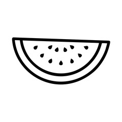 watermelon icon, fruits vector icon - simple vector illustration of a watermelon, in a simple and clean style, suitable for food and health themes. fruits flat illustration.