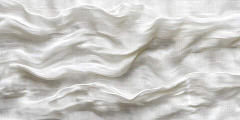 Obraz premium White Fabric Texture: Soft, ethereal, and flowing, this white fabric texture evokes a sense of tranquility and purity. Ideal for branding, website backgrounds.