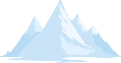 Snow High Peak Mountain illustration 