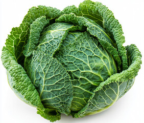 Fresh green cabbage with vibrant leaves and crisp texture