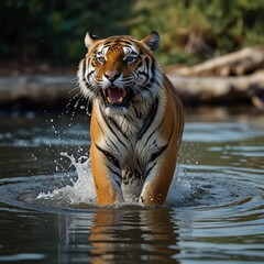 tiger in water