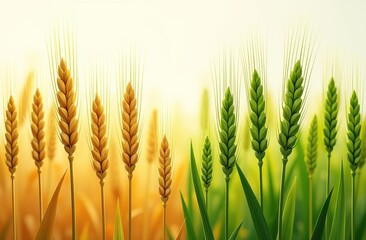 Golden and Green Wheat Fields A Beautiful Seasonal Contrast Across Vast Landscapes