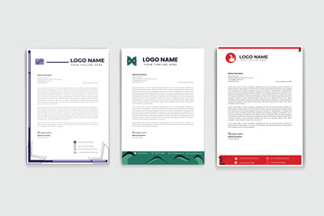 letterhead official business design template 