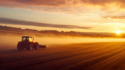 Fototapeta premium Sunrise Farm
