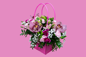 International Women's Day. National Flower Day. Weddings. Bunch Bouquet of Flowers taken in a beautiful light studio