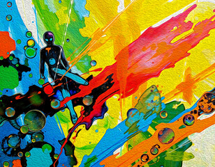 Abstract pattern to print on wall decorations, covers, leaflets. Oil painting