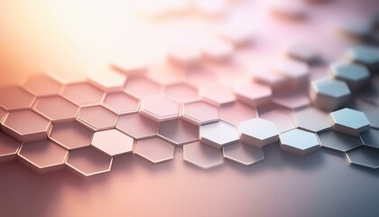 Soft Gradient Hexagonal Minimalism: Abstract Background Design in Light Tones