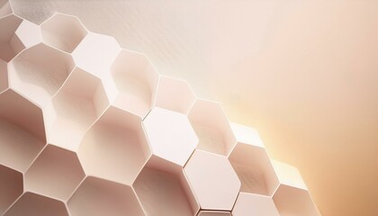 Soft Gradient Hexagonal Minimalism: Abstract Background Design in Light Tones"
