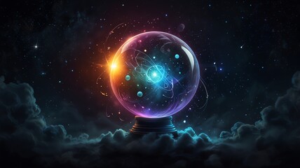 Obraz premium a ball with the words glow on the bottom.