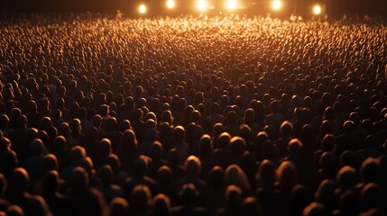 Fototapeta premium Movie theater with large crowd of people watching movie