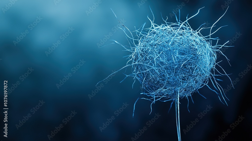 Aufkleber abstract representation of a delicate sphere made of intricate threads, evoking themes of fragility,