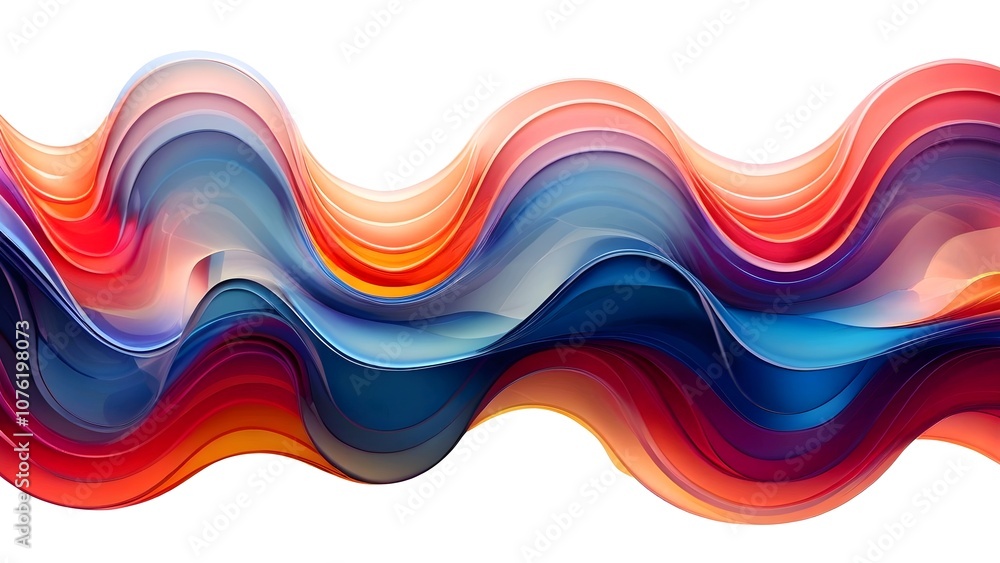 Poster abstract colorful wave vector design with rainbow colors