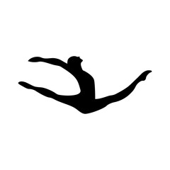 Fototapeta premium Silhouette of a gymnast illustration vector icon