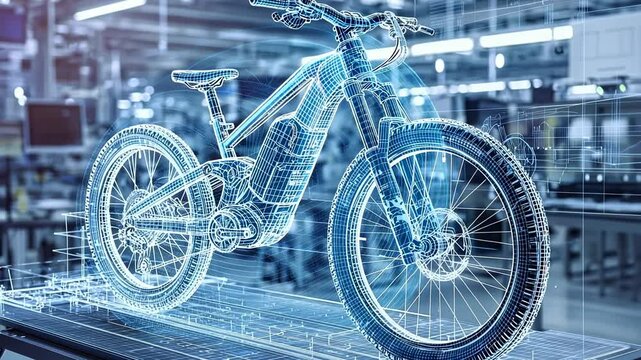 Electric Bike 3D Model Design, e-bike, mountain bike, bicycle, cycling, cycling equipment