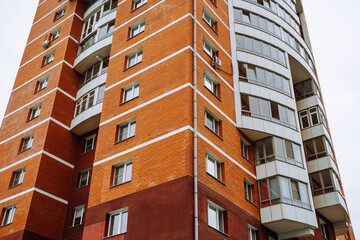 Element of a beautiful building. Irkutsk from various perspectives. Variety of architectural styles 