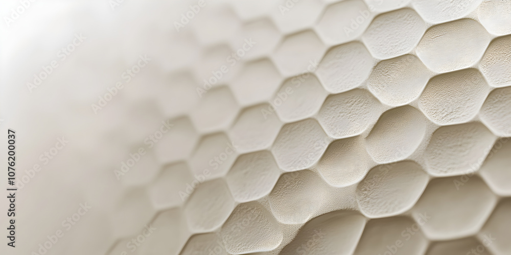 Poster abstract honeycomb texture: close-up of a curved, textured surface resembling a honeycomb, offering 