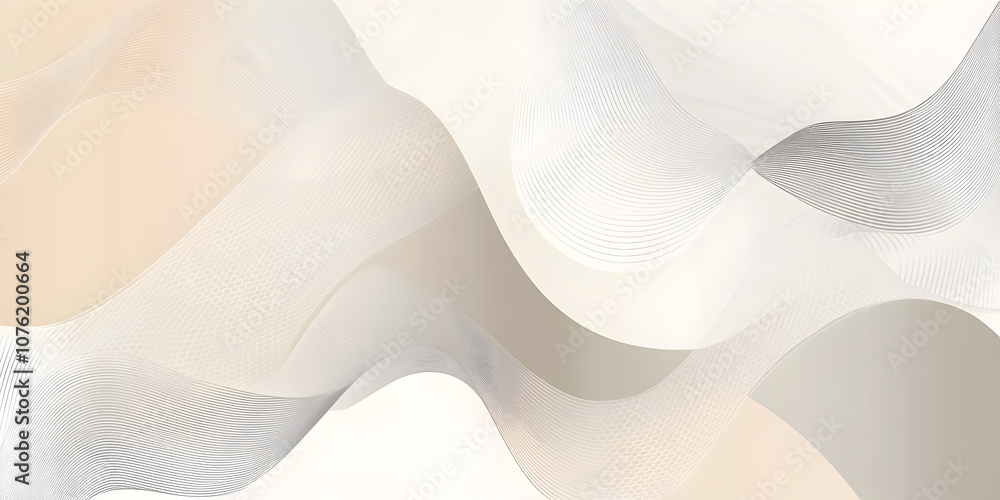 Poster abstract flowing fabric: a soft, ethereal fabric drapes and swirls in a gentle, organic pattern. the