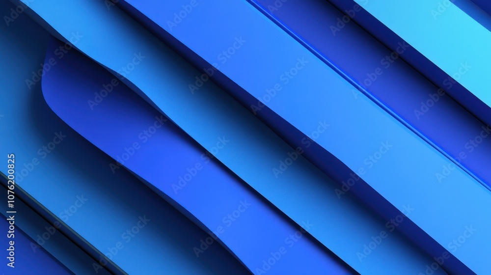 Poster abstract blue geometric shapes with layered textures creating a dynamic visual effect.