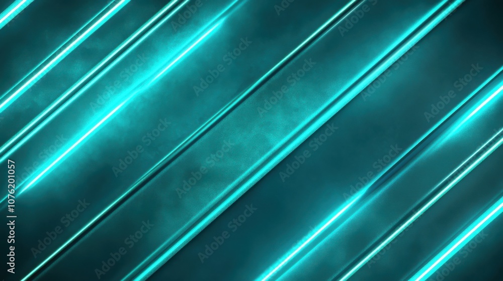 Aufkleber a vibrant teal abstract background with glowing diagonal lines, creating an energetic and futuristic