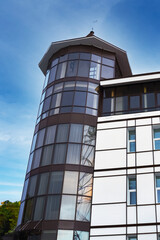 Element of a beautiful building. Irkutsk from various perspectives. Variety of architectural styles 