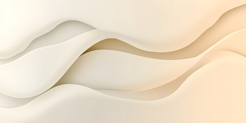 Obraz premium Abstract Waves in Cream and Gold: A minimalist abstract design featuring a subtle gradient of cream and gold hues, with smooth, undulating lines that evoke a sense of movement and tranquility.