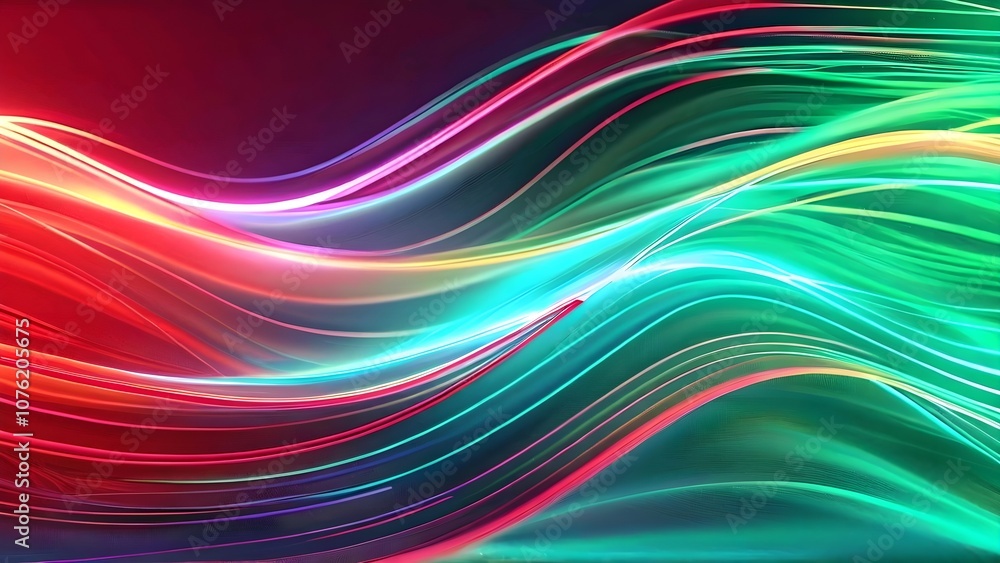 Poster abstract colorful wave background design with vibrant hues and dynamic lines