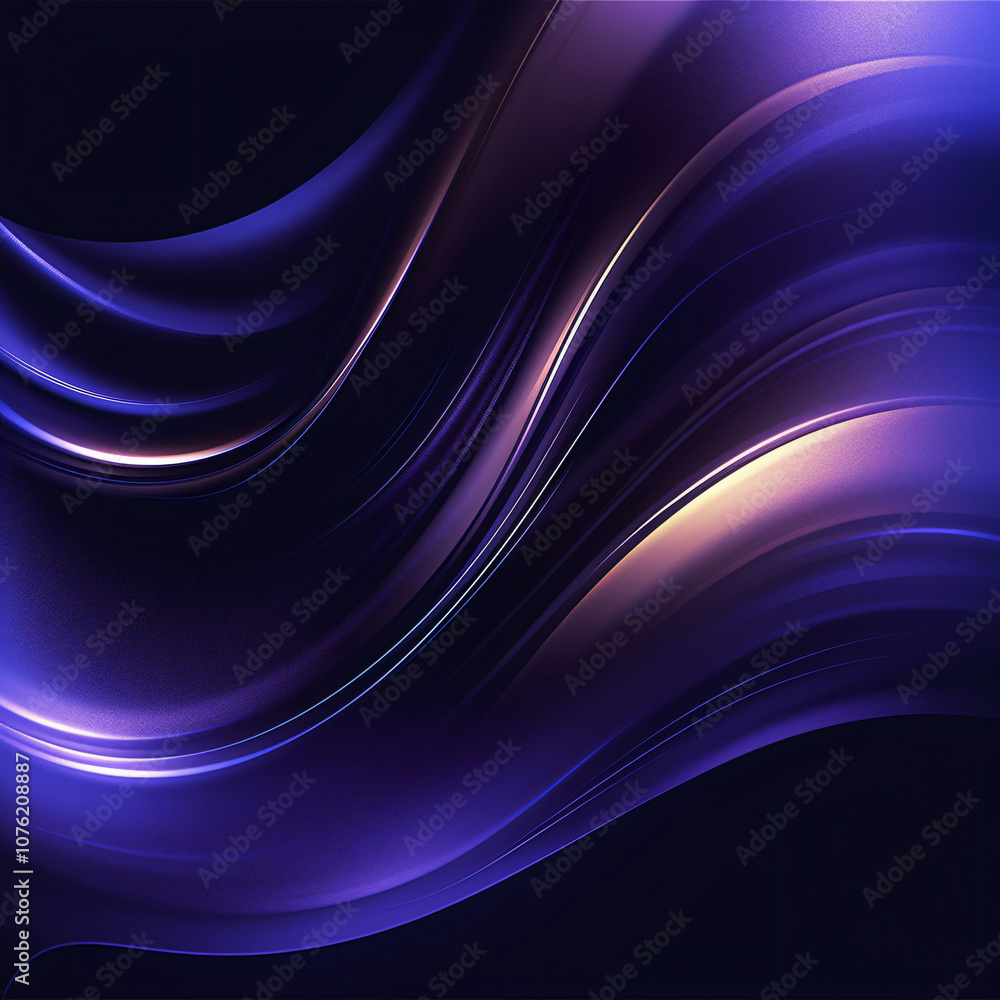 Aufkleber a captivating abstract representation featuring waves that blend shades of purple and gold, emphasiz