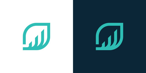 Logo design financial arrow icon bar inspiration simple