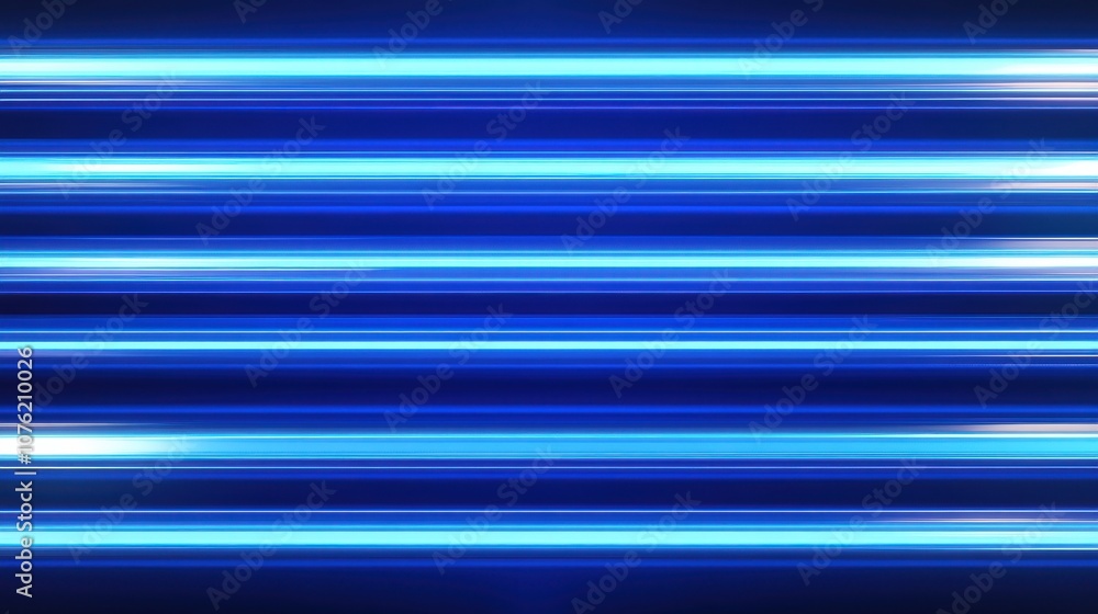 Poster abstract blue light strips in a futuristic style, creating a vibrant and dynamic atmosphere.
