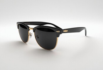 3D render of a realistic pair of black sunglasses, isolated on a white background. Ai generated images