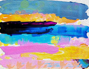 Abstract pattern to print on wall decorations, covers, leaflets. Oil painting
