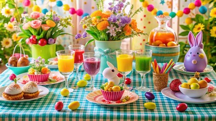 Festive Easter Mocktails: A vibrant, colorful way to celebrate.