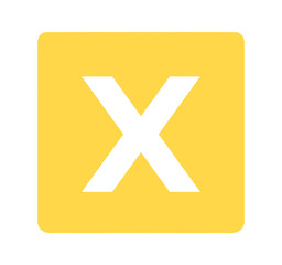 Obraz premium シンプルな黄色のXアイコン