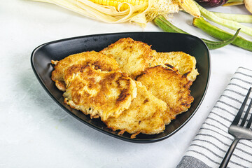 Tasty golden potato hash brown