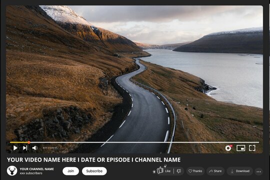 Social Media video frame of a road trip