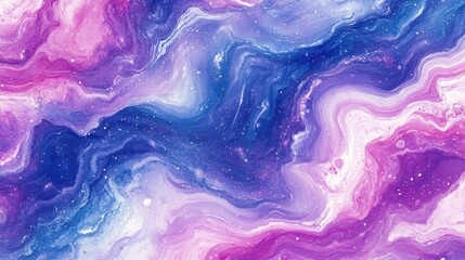 A vibrant abstract swirl of purple and blue hues, creating a cosmic atmosphere full of depth and movement.