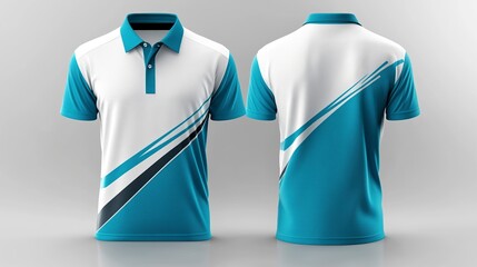 polo shirt mockup front and back in white and just a picture of the shirt.generative ai