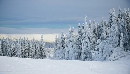 Obraz premium Winter Wonderland: Embracing the Magic of Snowy Landscapes